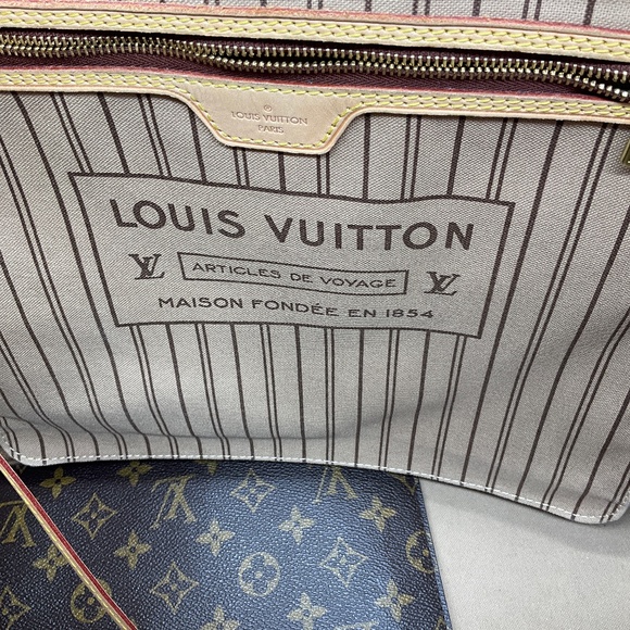 LOUIS VUITTON BROWN MONOGRAM CANVAS NEVERFULL GM TOTE BAG - Picture 8 of 16